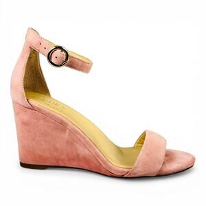 Naturalizer Kierra Rosewood Suede Ankle Strap Wedge Sandals N5 Contour+ Size 7